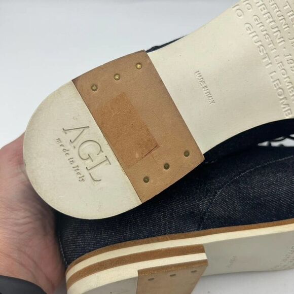 Attilio Giusti Leombruni 38 / US 7.5 Chambray Oxfords Shoes Flats - Picture 11 of 11